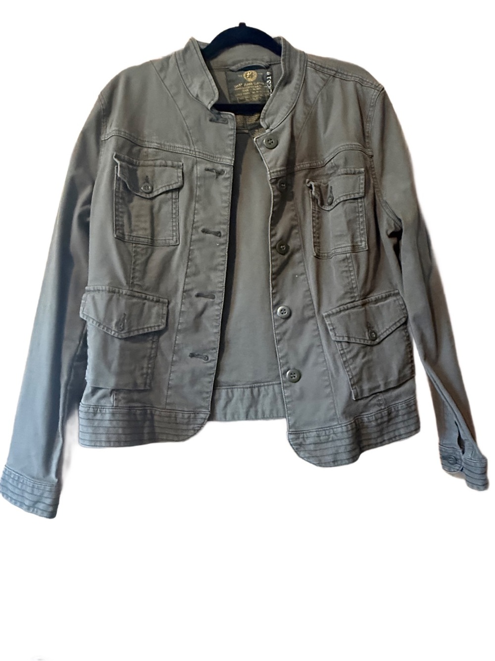 Lucky Brand Casual Utility Jacket - Olive Green